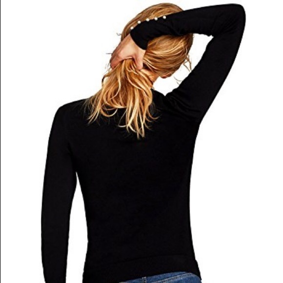 zara pearl cuff sweater